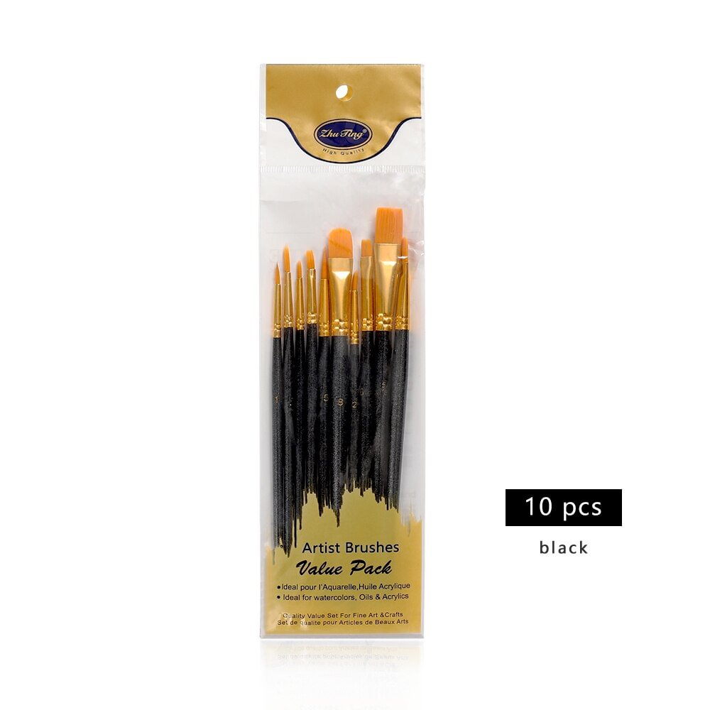 JIANWU ART5 10pcs multi-function Nylon wool hook brush set portable Brush Pen Artistic art supplies for painting wholesale pens