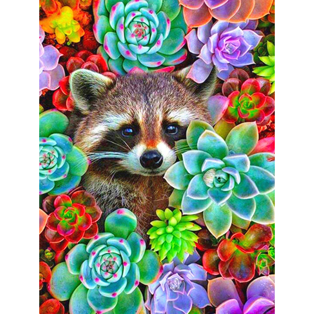 

Raccoon - 11CT Stamped Cross Stitch - 40*50CM, 501 Original