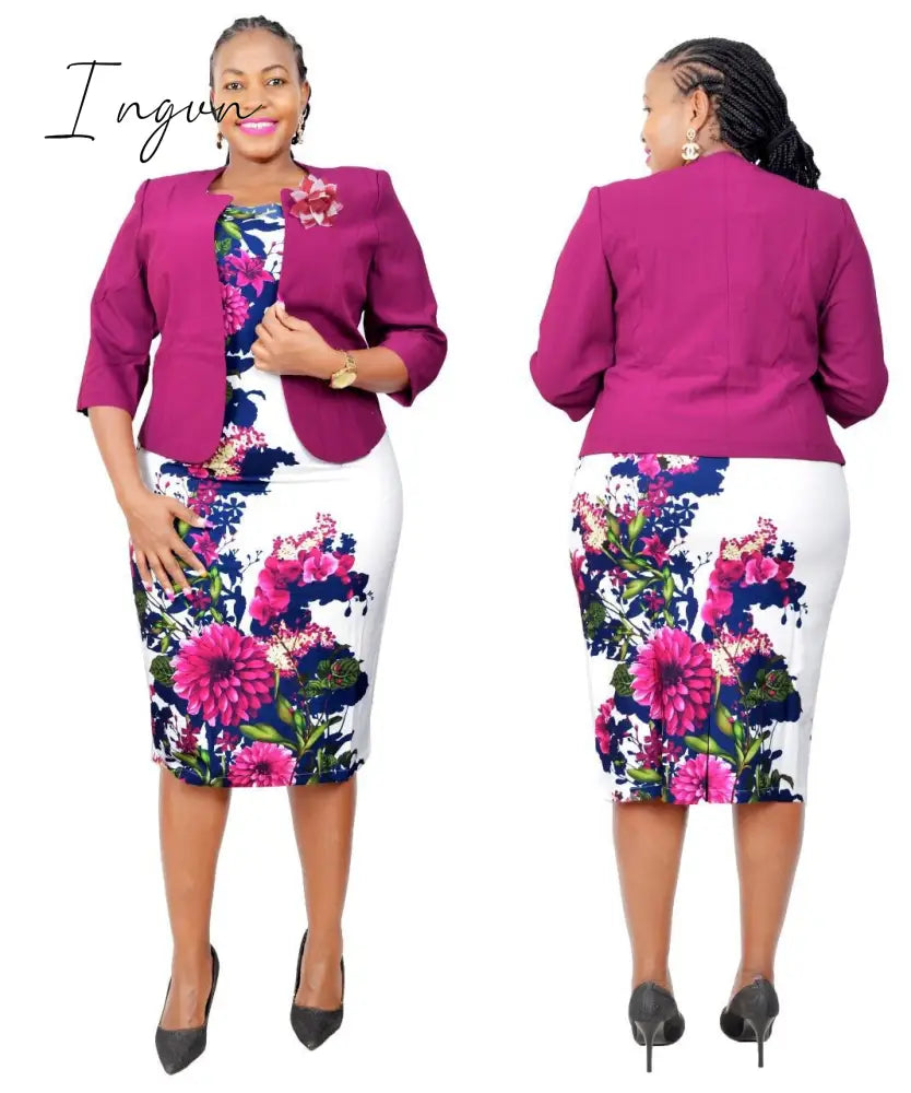 Ingvn - Womens Fashion African Clothes 2Xl - 5Xl Christmas Dresses For Women Fall Winter Clothing