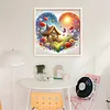 Heart-Shaped Flowers-11CT Stamped Cross Stitch 40*40cm/15.75*15.75in tapestrymarket