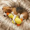 Cute Duck Dog Squeak Toys with Built-in Squeaker Puppy Teething Interactive Chewing Plush Toy for All Breed Sizes To Keep Them Busy