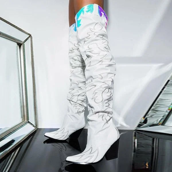 Western Over The Knee Boots