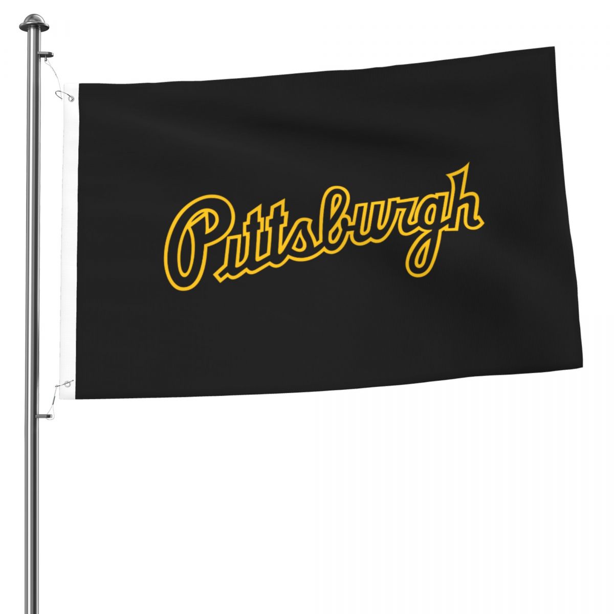 Pittsburgh Pirates Text 2x3 FT UV Resistant Flag