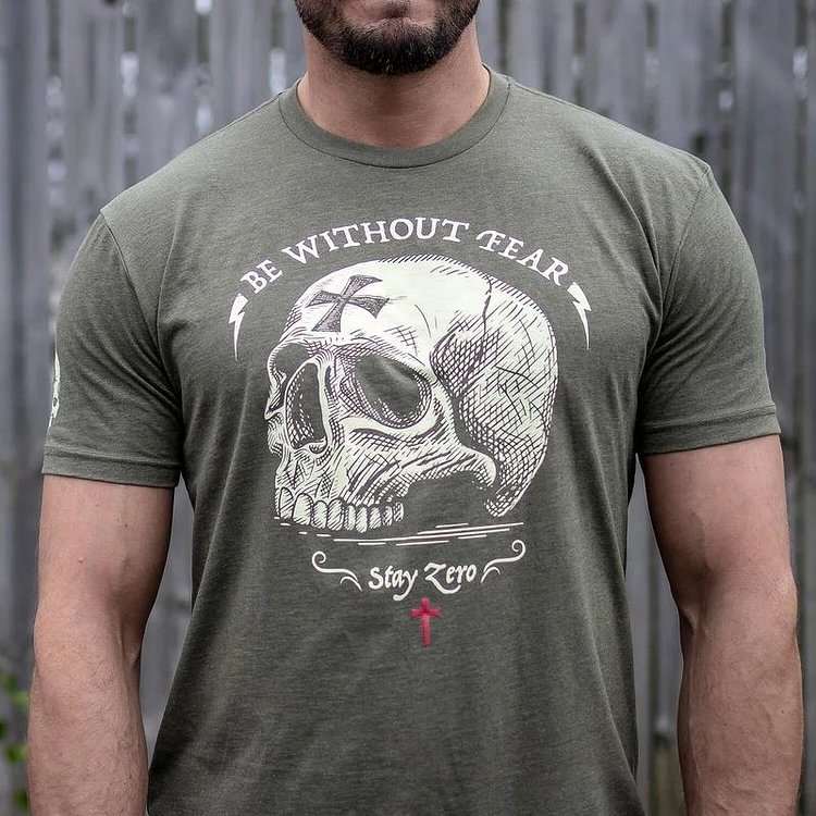Men's Skull Print Vintage T-Shirt