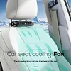 2Pcs Car Interior Rear Headrest Fan 3 Speeds Adjustable Car Interior Accessories