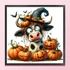 Halloween Pumpkin Cow-14CT Counted Cross Stitch 40*40cm/15.75*15.75in