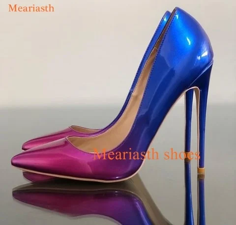 Qengg Colors Women Pumps 2023 New Pointed Toe Fashion High Heel Shoes Ladies Stiletto Party Evening Dress Shoes 8cm 12cm Plus 44 703-0