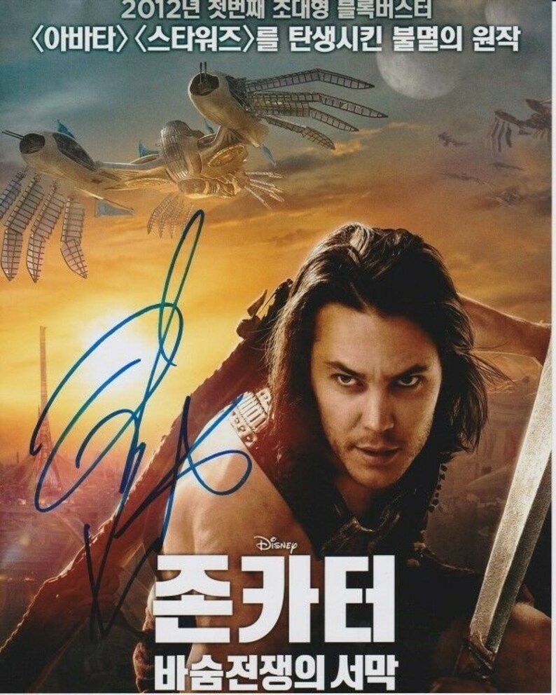 Taylor kitsch signed autographed disney john carter Photo Poster painting