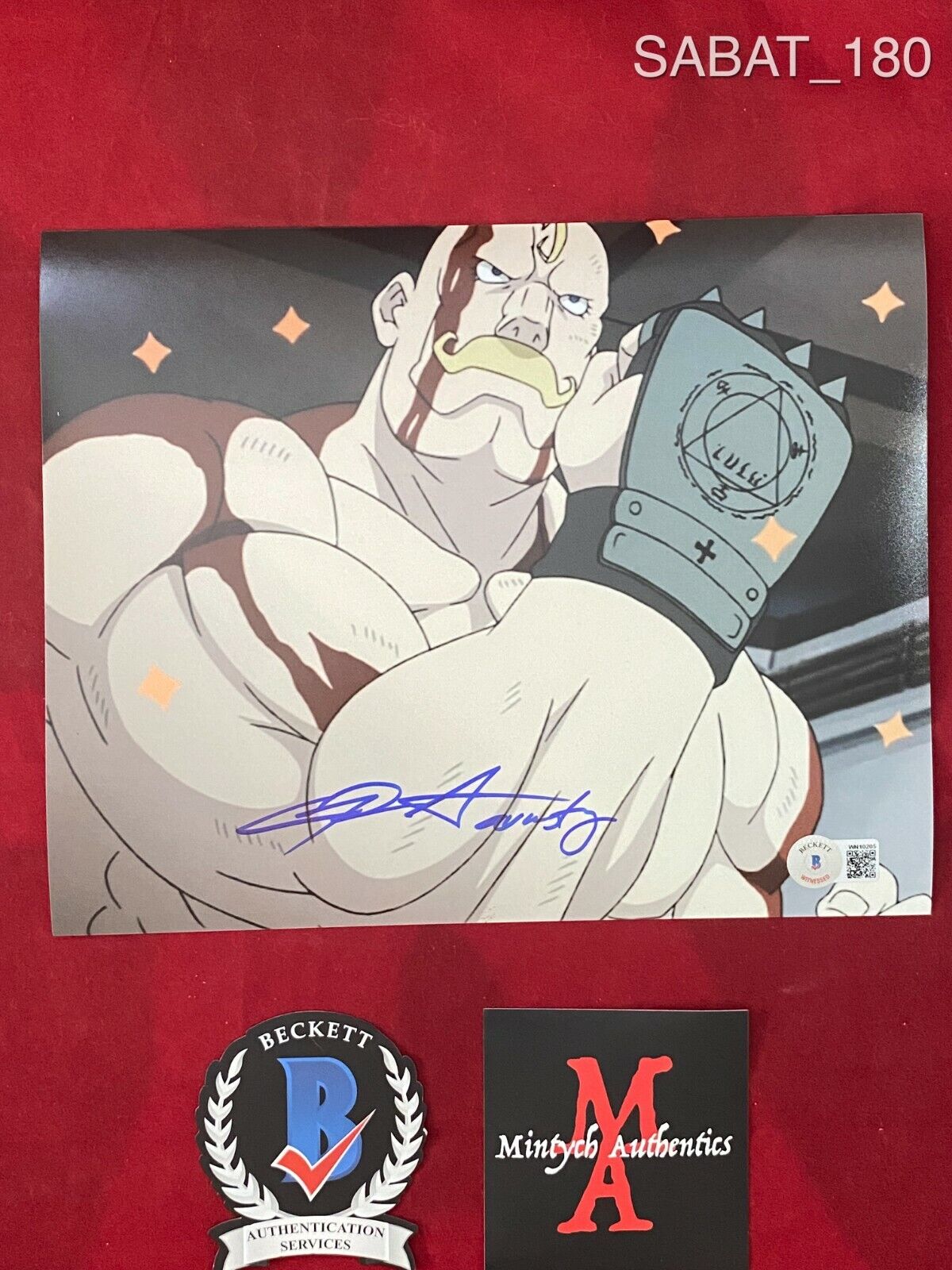 CHRISTOPHER SABAT SIGNED 8x10 Photo Poster painting! FULLMETAL ALCHEMIST! ANIME! BECKETT COA!