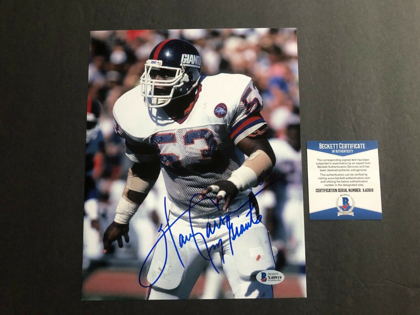 Harry Carson Hot! signed autographed Giants HOF 8x10 Photo Poster painting Beckett BAS coa