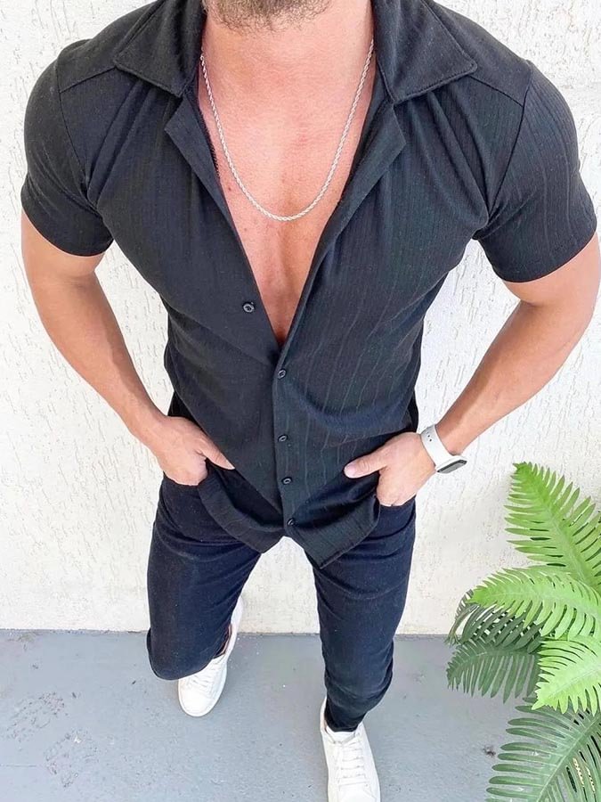 Men's Casual Stripe Shirt