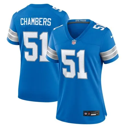 Women's Detroit Lions Steele Chambers   Blue Game Jersey