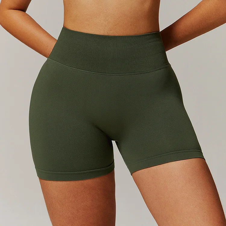PASUXI 2025 New Summer Seamless High Waist Hip Lifting Yoga Shorts Women Sports Running Quick Dry Fitness Pants Wholesale huanwei
