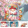 DIY Mothers Day Knitter Gnome Diamond Painting Single-sided Hanging Pendant