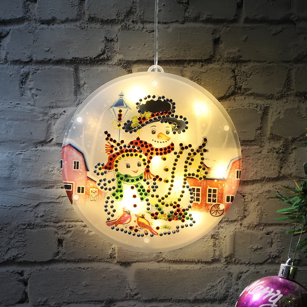 Christmas LED Hanging Lights DIY Double Sided Diamond Painting Handmade Kit