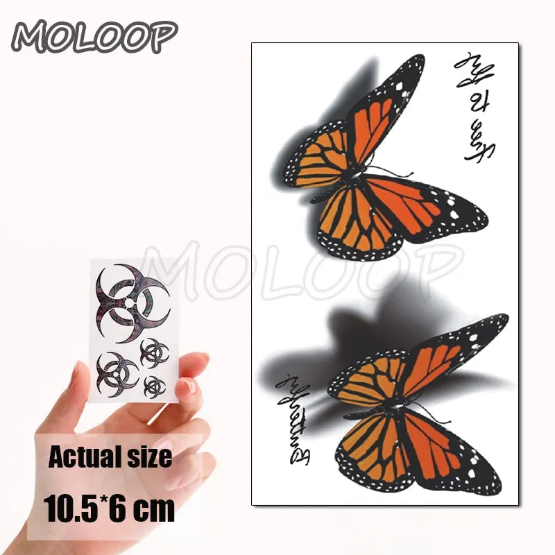 Water Transfer Sexy Tattoo Swallow Bird Tattoo Body Art Waterproof Temporary Fake Flash Tattoo for Man Woman Kid 10.5*6cm