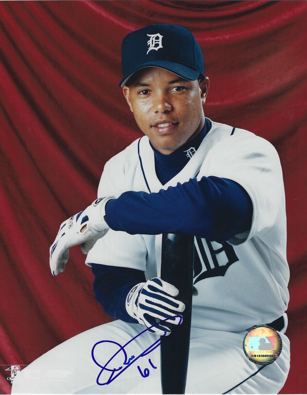 Signed 8x10 RAMON SANTIAGO Detroit Tigers Autographed Photo Poster painting - COA