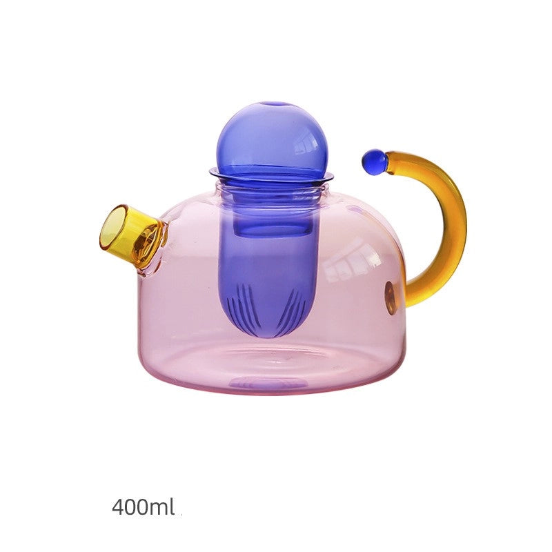 Casual Multicolor Glass Glass Teapot 1 Piece