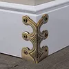 6PCS Retro Metal Corner Protector Iron Skiffers Skirting Board Corner Protector