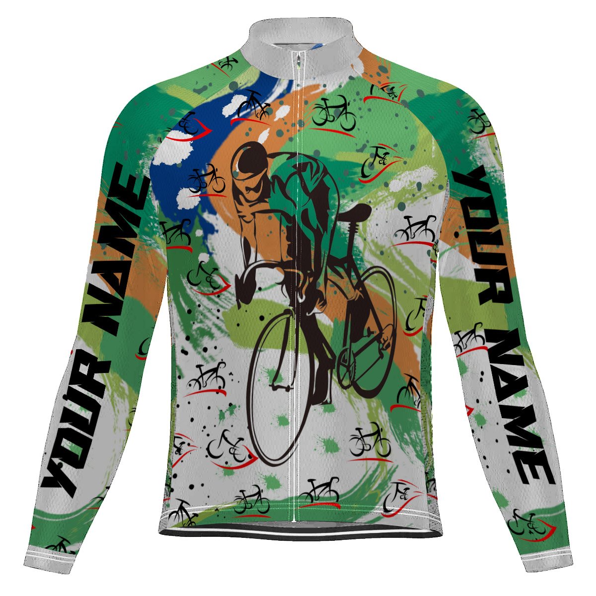 Customized Funny Long Sleeve Cycling Jersey for Men | captainssportss.com