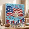 Framed American Flag - DIY Button Art Painting Kit for Creativity DIY Pearl Dot Crafts for Gift Home Wall Decor 30*30CM