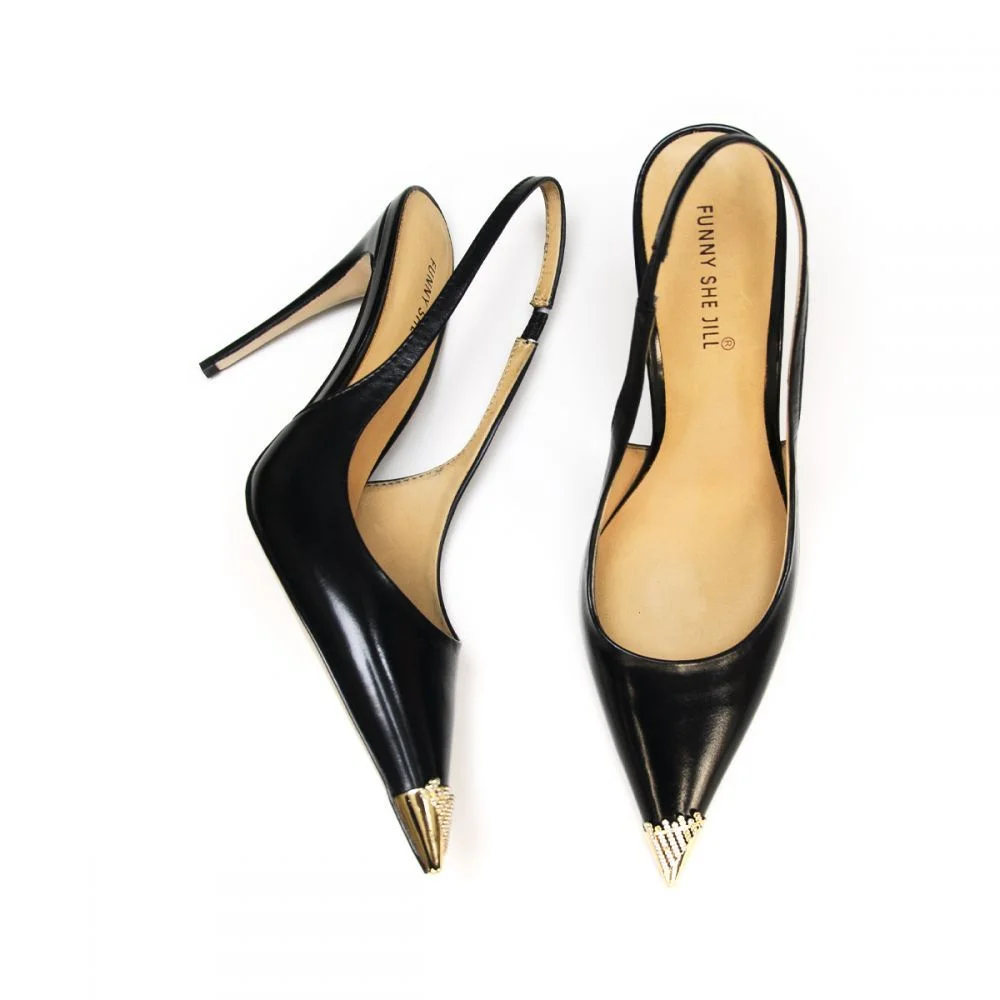 Pointed Toe Heels Slingback Sandals Stiletto Heel Pumps