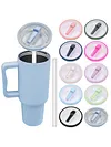 40Oz Tumbler Flip Straw Lid Replacement Spill Proof Cover for Stanley 40oz Mug