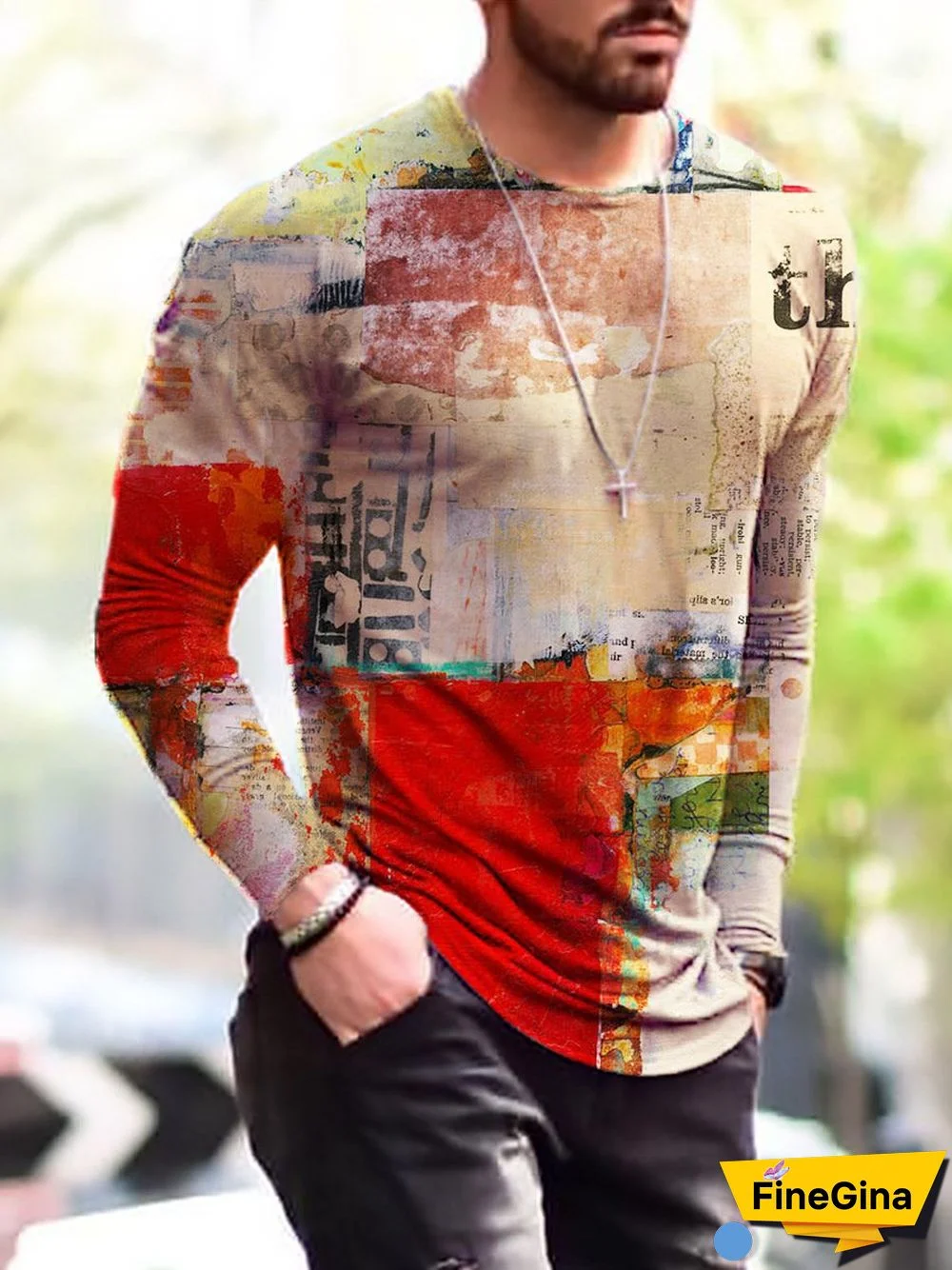 Cotton Long Sleeve Casual T-shirt