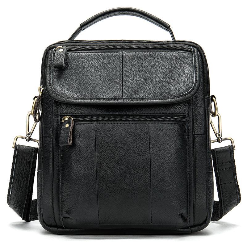 Men's Retro Casual Leather Business Handbag Crossbody Bag