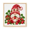 Stamped Cross Cross cross stitch kit for Adults Strawberry Gnome 18CT 20x20cm tapestrymarket
