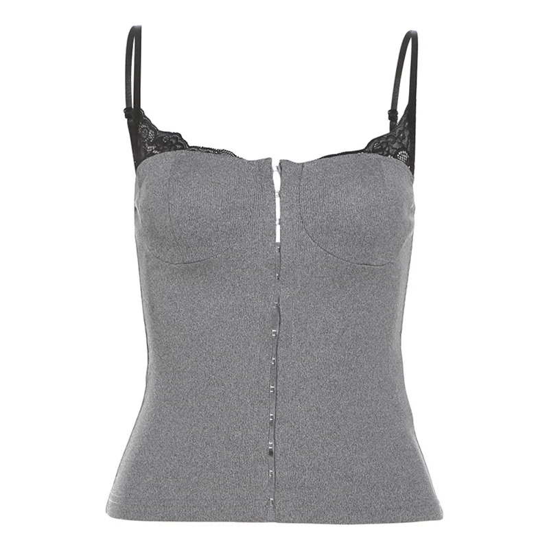 Brownm New Women's Retro Lace Slade Body Solid-Colored Slings In The Fall Of 2024