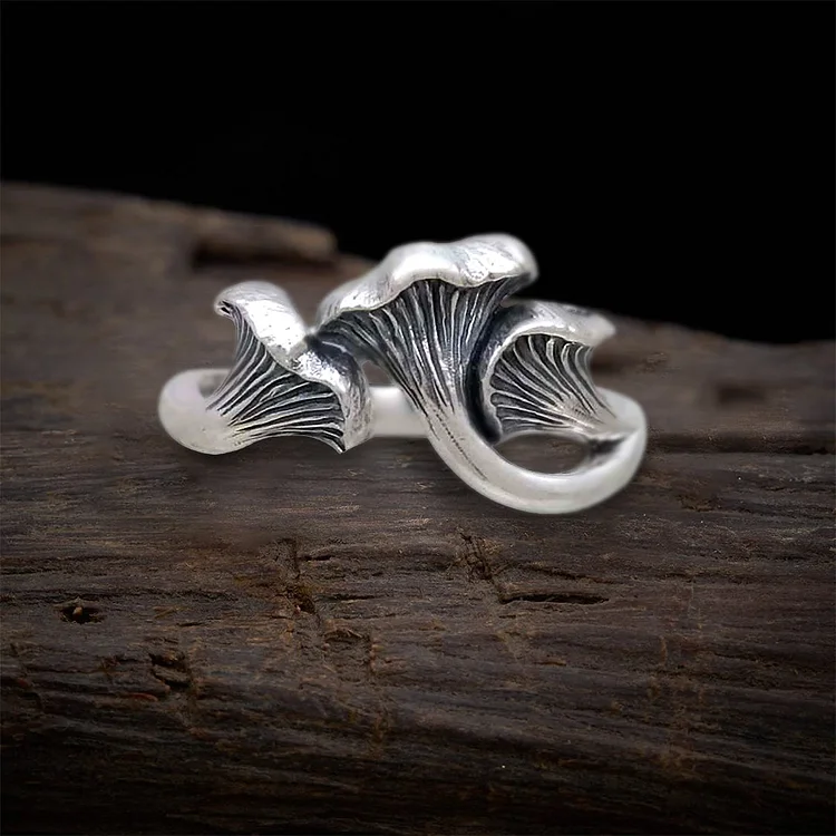 Chanterelle Mushroom Rings (Silver)