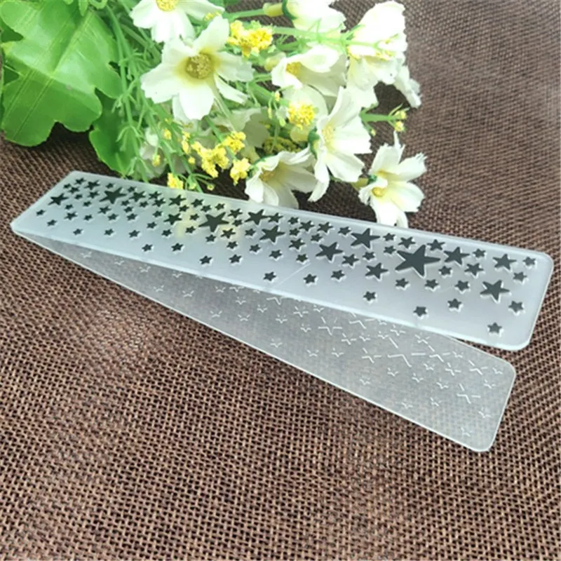 Star geometric Plastic Embossing Folder For Scrapbook DIY Album Card Tool Plastic Template