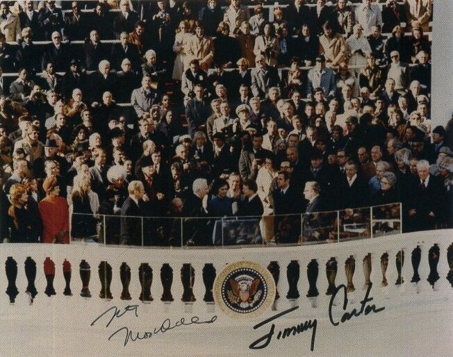 JIMMY CARTER / WALTER MONDALE Signed Photo Poster paintinggraph - US & Vice President - preprint