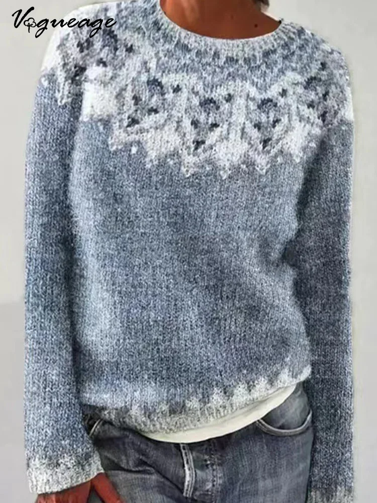 Fashionable And Casual Loose Long-Sleeved Knitted Sweater