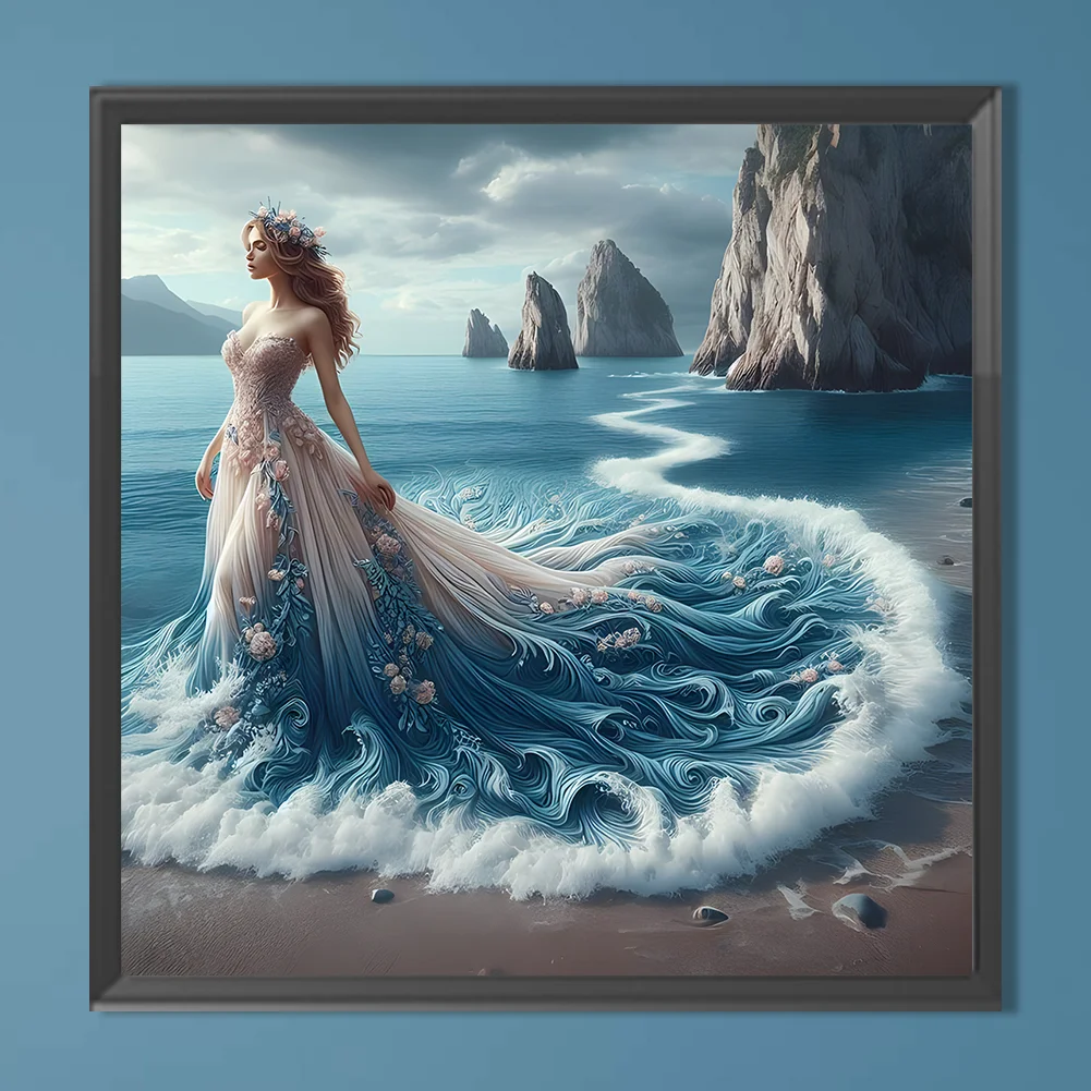 Diamond Painting - Full Round Drill - Gorgeous Skirt Beauty(Canvas|40*40cm)