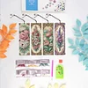 (US Local)4Pcs Vintage Flowers DIY Diamond Painting Bookmark Craft Kit