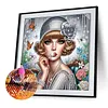Noble blanche en forme sp&eacute;ciale 5d &agrave; pierres partielles DIY peintures de diamants peintures d&rsquo;art pr&eacute;cieux pour adultes d&eacute;butants d&eacute;coration int&eacute;rieur