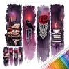 Halloween Books Full 11CT 3 Strands DIY Stamped Cross Stitch Kits for Beginners Adults Home Decor Cross Stitch Art and Crafts Kits 45x45cm