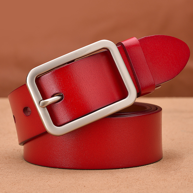 Men's Casual Solid Color Pin Buckle Leather Belt