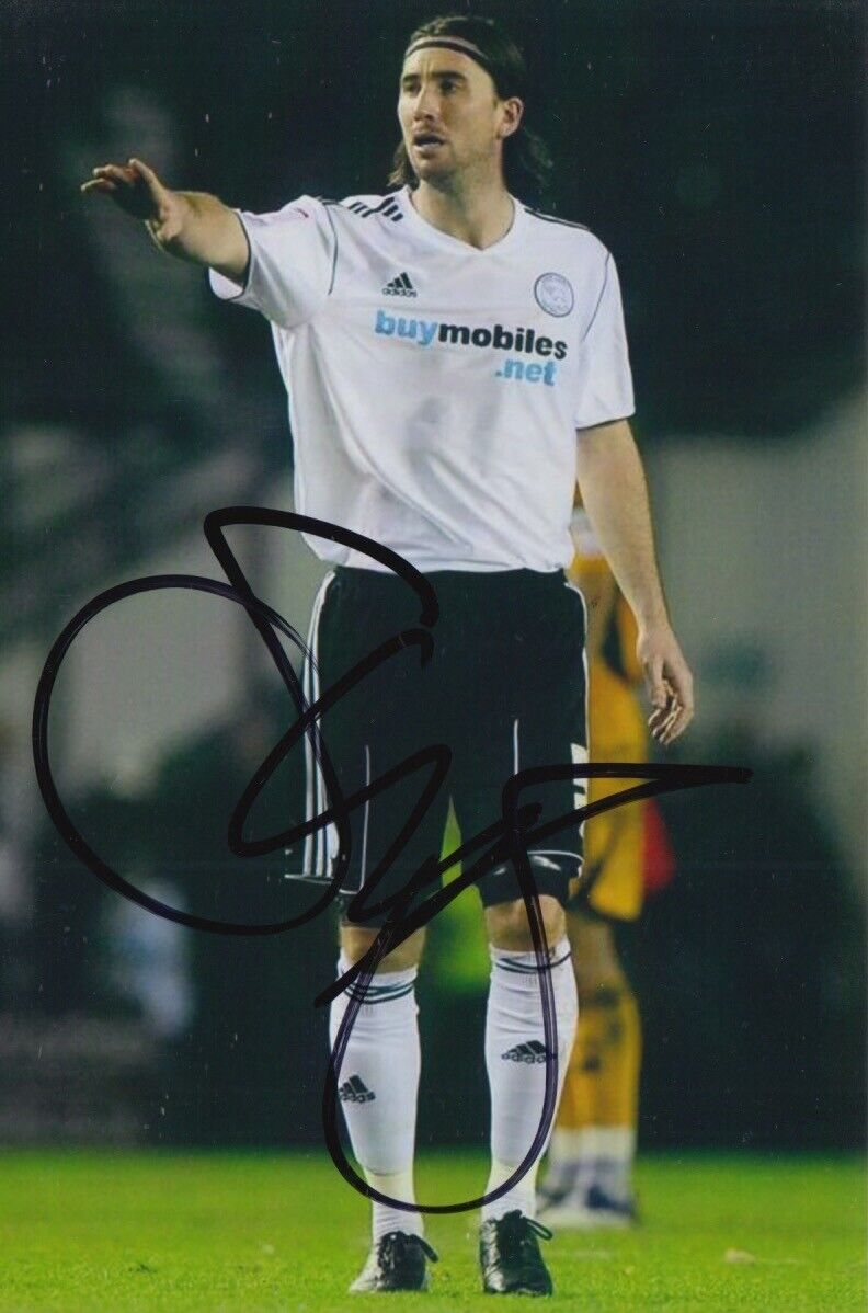 SHAUN BARKER HAND SIGNED 6X4 Photo Poster painting DERBY COUNTY FOOTBALL AUTOGRAPH