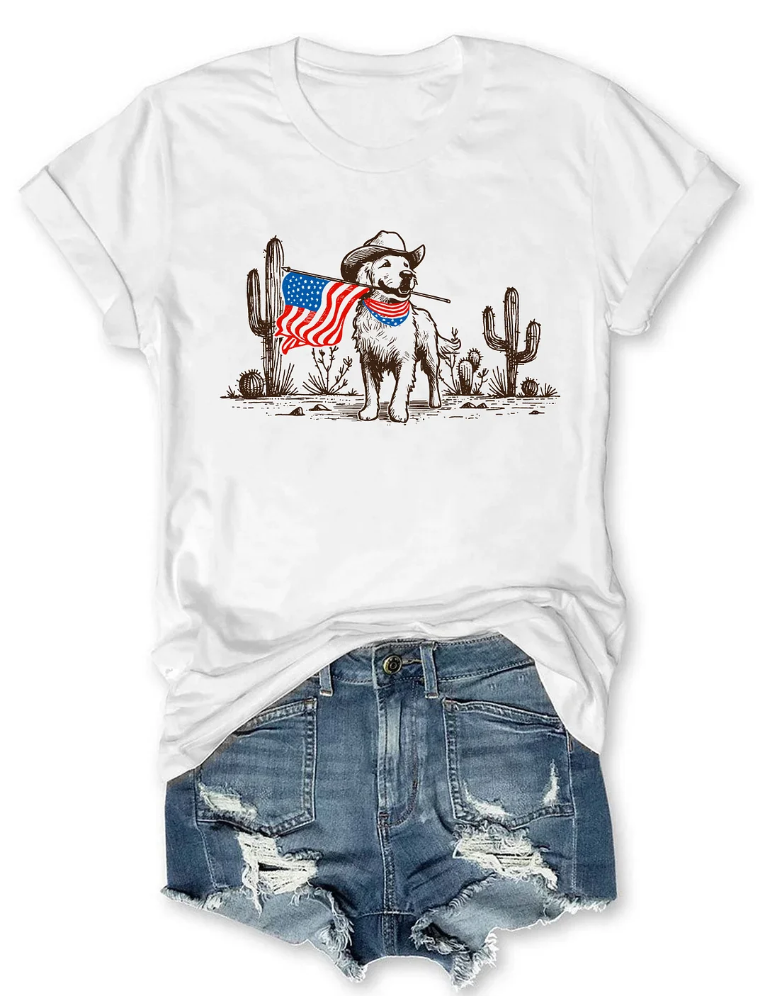 Golden Retriever 4th Of July T-shirt