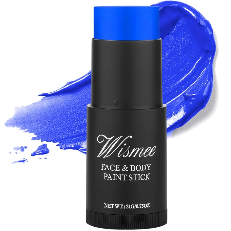 Wismee Light Green Face Paint Stick,Green Eye Black Stick (0.75Oz)  Non-Toxic Oil Based