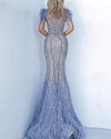 Gown sequined feather fishtail maxi dress - 01
