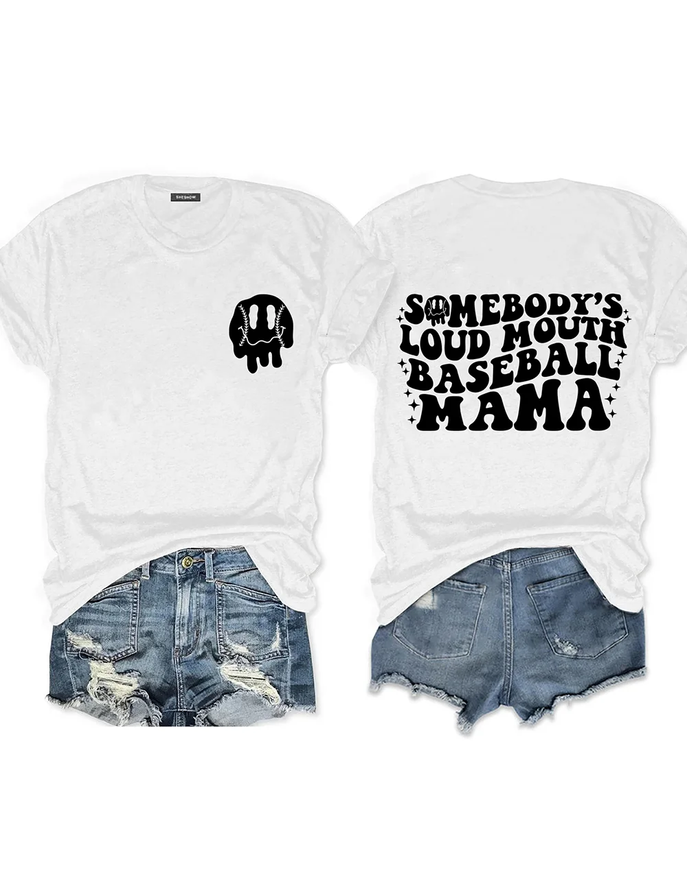 Somebody's Loud MOUTH Baseball Mama T-shirt