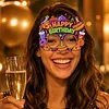 4pcs DIY Rhinestone Diamond Painting Glasses Frame No Lens (Birthday-1)