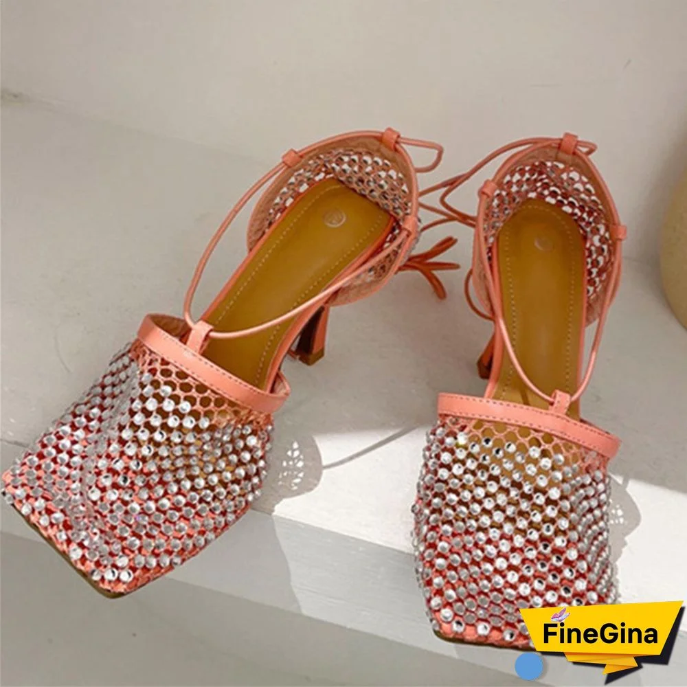 Yellow Fashion Casual Sequins Patchwork Rhinestone Square Out Door Shoes