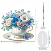 Flowers DIY Acrylic Desktop Diamond Art Kit Single-Sided for Home Decor