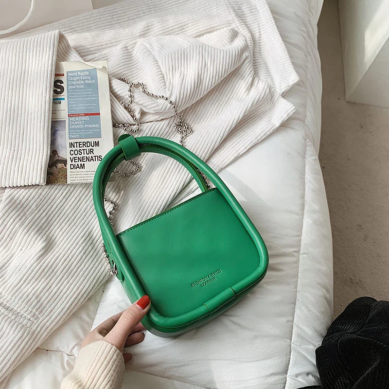 էѧӧܧ Design PU Leather Small Crossbody Shoulder Bags for Women 2021 Spring New Branded Handbags Purses Branded Green