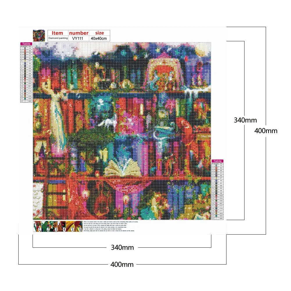 Diamond Painting - Full Round/Square Drill - Fantasy Books(30*30 - 50*50cm)